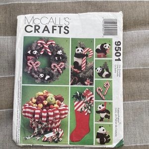 McCall’s crafts, Pattern #9501, Christmas panda monium, 48 pieces